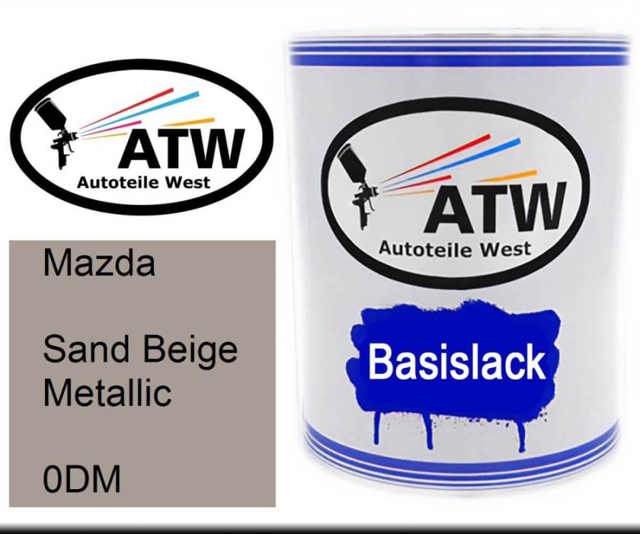 Mazda, Sand Beige Metallic, 0DM: 1L Lackdose, von ATW Autoteile West.